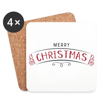 Christmas - Coasters (set of 4) - white - Front