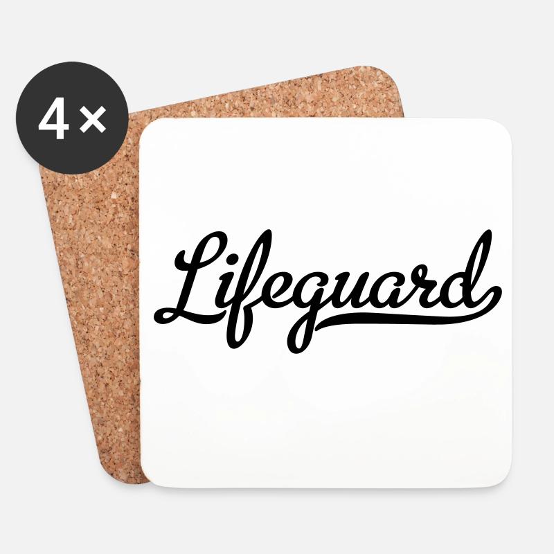 6254398 117910870 lifeguard - Untersetzer (4er-Set) - Weiß