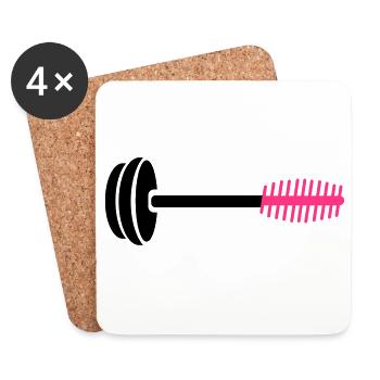 Neon Pink Hair Comb Icon - Coasters (set of 4) - white - Front