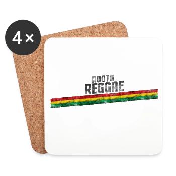 Roots Reggae Farbverlauf Design - Untersetzer (4er-Set) - Weiß - Vorne