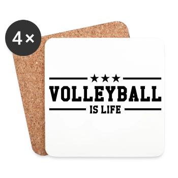 Volleyball is life - Untersetzer (4er-Set) - Weiß - Vorne