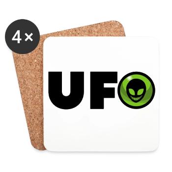 Alien alien logo - Coasters (set of 4) - white - Front