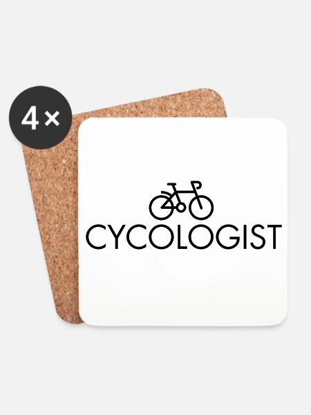 Cycologist - Coasters (set of 4) - white