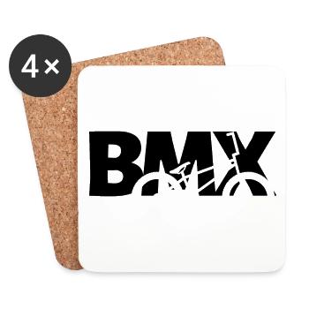 Maillot de cascade BMX pour les fans de freestyle - Dessous de verre (lot de 4) - blanc - Devant