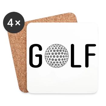 Golf - Untersetzer (4er-Set) - Weiß - Vorne