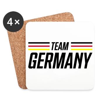 germany flagge deutschland team - Untersetzer (4er-Set) - Weiß - Vorne