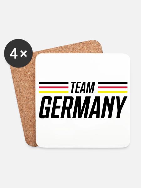 germany flagge deutschland team - Untersetzer (4er-Set) - Weiß