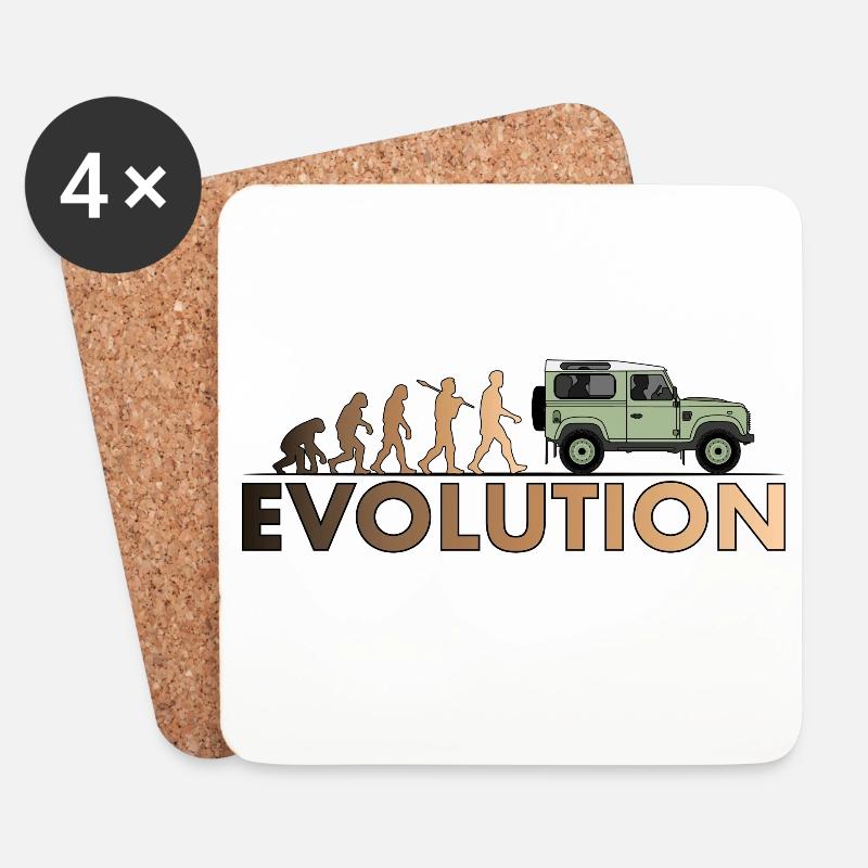 Defender 90 Evolution - Coasters (set of 4) - white