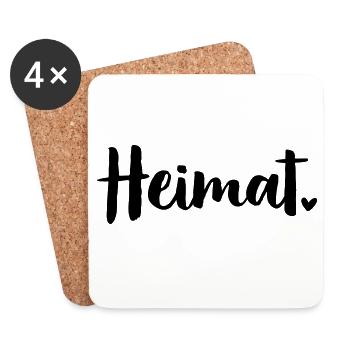 Heimat Herz - Untersetzer (4er-Set) - Weiß - Vorne