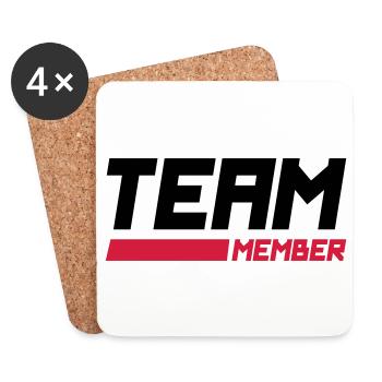 team member - Coasters (set of 4) - white - Front