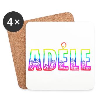 adéle rs regenbogen - Untersetzer (4er-Set) - Weiß - Vorne