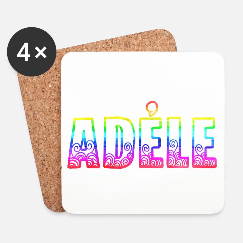 adéle rs regenbogen - Untersetzer (4er-Set) - Weiß