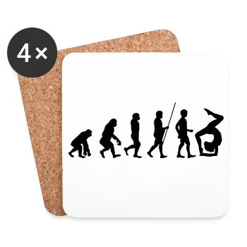Gymnast Turner Evolution the gymnast - Coasters (set of 4) - white - Front