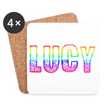 lucy rs rainbow - Coasters (set of 4) - white - Front