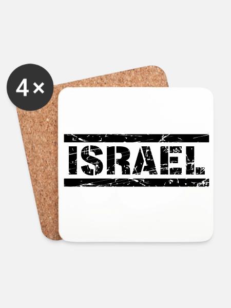 Israel - Untersetzer (4er-Set) - Weiß