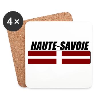 Haute Savoie - Dessous de verre (lot de 4) - blanc - Devant
