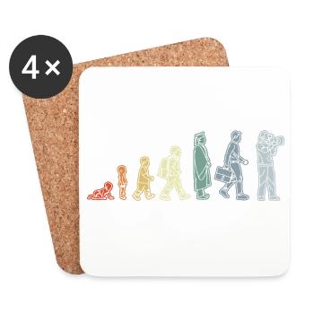 Baby zum Kameramann - Untersetzer (4er-Set) - Weiß - Vorne