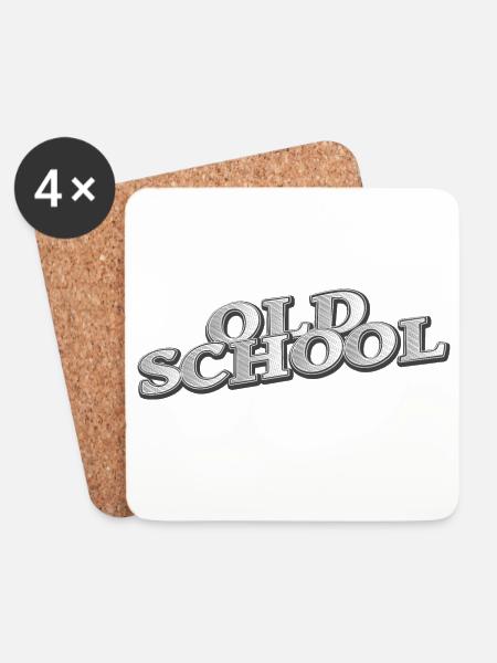 old school - Untersetzer (4er-Set) - Weiß