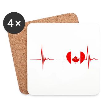 Canada Heartbeat - Coasters (set of 4) - white - Front