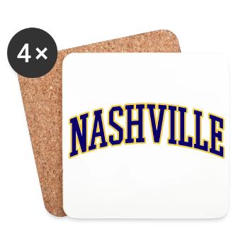 Nashville College Stil Logo - Untersetzer (4er-Set) - Weiß - Vorne