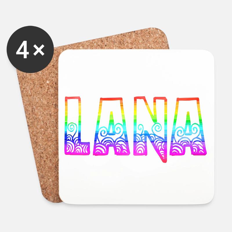 lana rs rainbow - Coasters (set of 4) - white