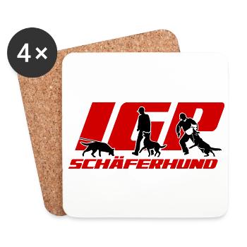 IGP Edition 2022 Schäferhund - Untersetzer (4er-Set) - Weiß - Vorne