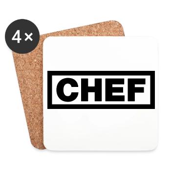 Chef - Untersetzer (4er-Set) - Weiß - Vorne