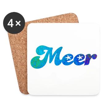 Meer Meeresgrund Seestern Wasser Unterwasserwelt - Untersetzer (4er-Set) - Weiß - Vorne