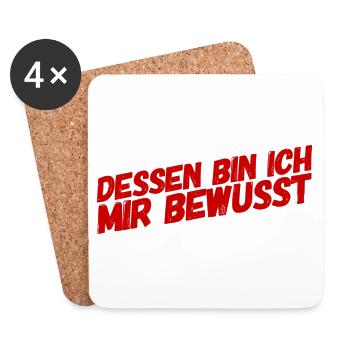 ich weiss was ich tue - Untersetzer (4er-Set) - Weiß - Vorne