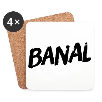 das ist einfach nur banal - Untersetzer (4er-Set) - Weiß - Vorne