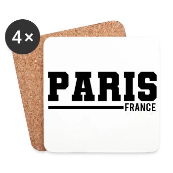 Paris | France - Dessous de verre (lot de 4) - blanc - Devant