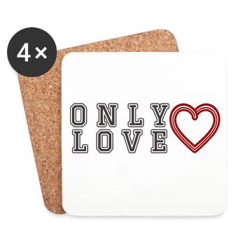 Only L - Coasters (set of 4) - white - Front