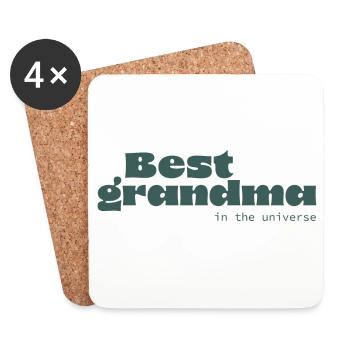 Meilleure grand-mère de l’univers - Dessous de verre (lot de 4) - blanc - Devant