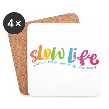Slow Life - Dessous de verre (lot de 4) - blanc - Devant