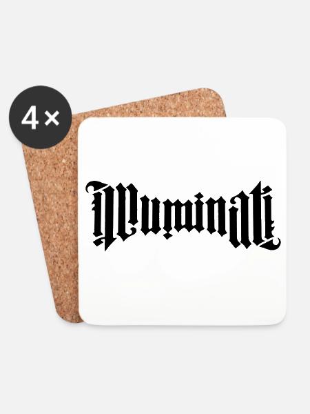 Ambigramm Illuminati - Untersetzer (4er-Set) - Weiß