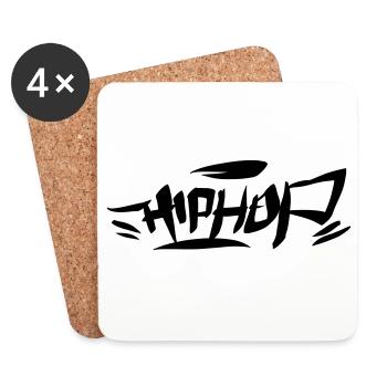 Graffiti Tag HipHop Simple 01 1C - Coasters (set of 4) - white - Front
