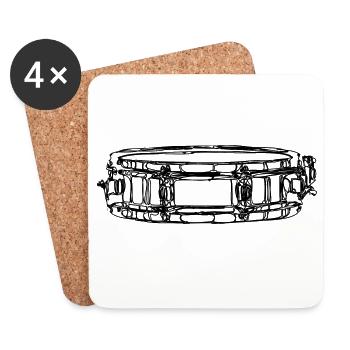 Tambour latéral - Dessous de verre (lot de 4) - blanc - Devant