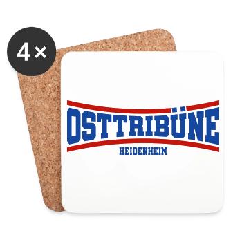 Osttribüne Heidenheim | Farben änderbar - Untersetzer (4er-Set) - Weiß - Vorne