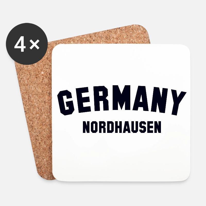NORDHAUSEN Germany - Untersetzer (4er-Set) - Weiß