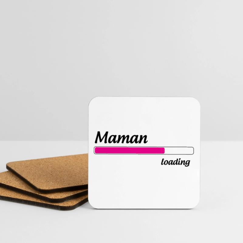 Mama lädt... Bitte warten - Werdende Mutter Untersetzer (4er-Set)