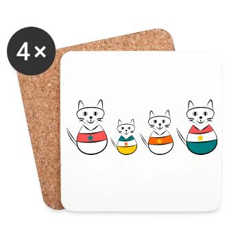 anniversary. Anniversary Decade. humor. funny - Coasters (set of 4) - white - Front