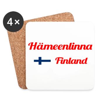 Hämeenlinna Finlande- Imprimés élégants - Dessous de verre (lot de 4) - blanc - Devant