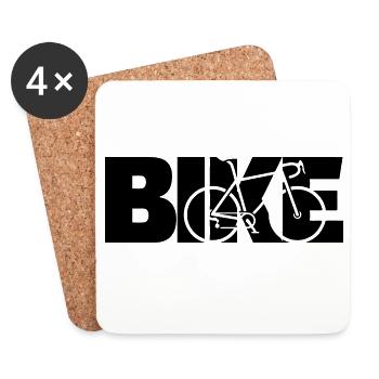 Bike racing bike - Coasters (set of 4) - white - Front