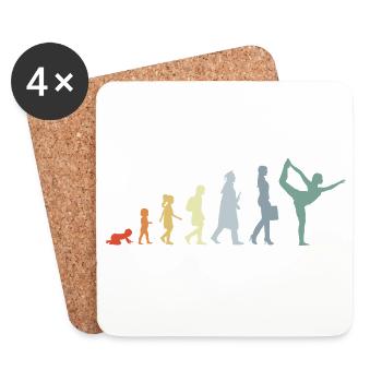 Development into a yoga teacher - Coasters (set of 4) - white - Front
