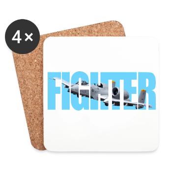 Fighter A-10 Thunderbolt II - Coasters (set of 4) - white - Front