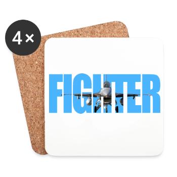 Fighter F-16 Fighting Falcon - Untersetzer (4er-Set) - Weiß - Vorne