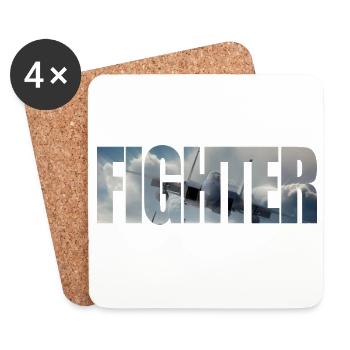 Fighter F-15 Eagle - Coasters (set of 4) - white - Front