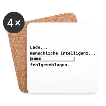 Lade Intelligenz - Untersetzer (4er-Set) - Weiß - Vorne