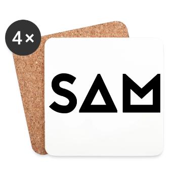 First name Samuel - Coasters (set of 4) - white - Front