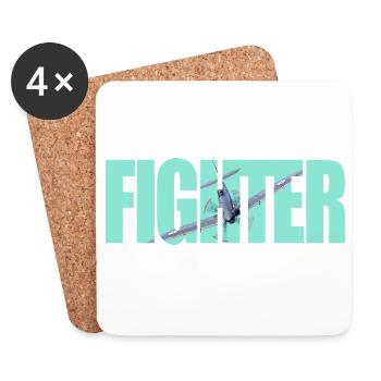 Fighter Spitfire - Coasters (set of 4) - white - Front